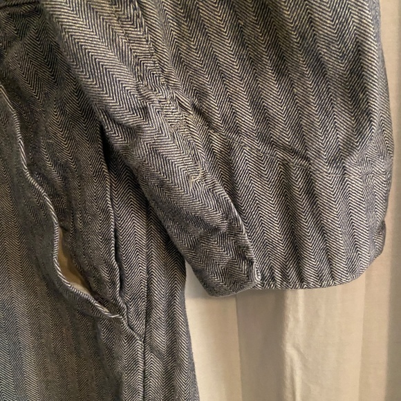 Vintage 1970s Sears Work Leisure Herringbone Denim Coveralls 36R Zip Front USA - Picture 5 of 11